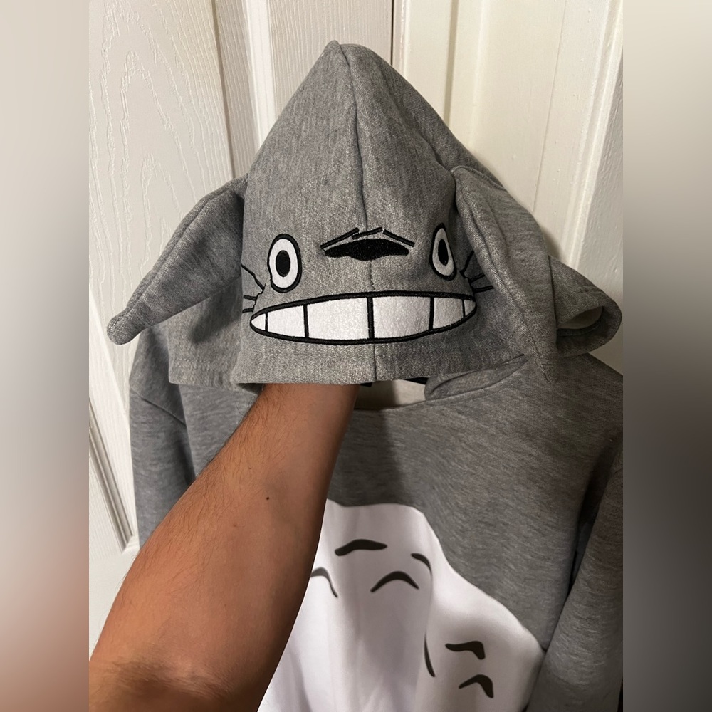 My Neighbor Totoro XL Unisex Hoodie With Face And Ears.